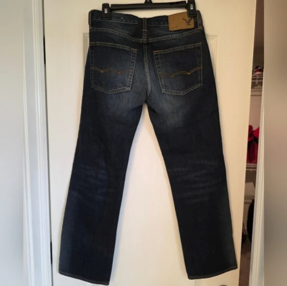 American Eagle Outfitters Dark Wash Straight Leg Jeans - Picture 2 of 3